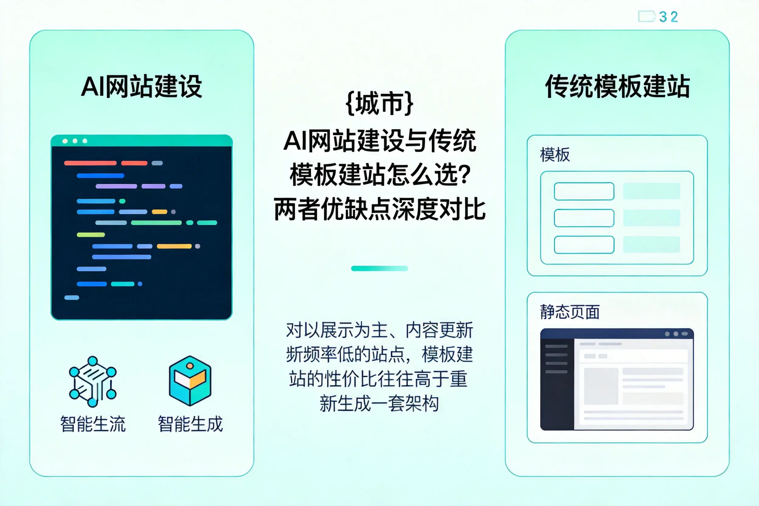 安徽AI网站建设与传统模板建站怎么选？两者优缺点深度对比