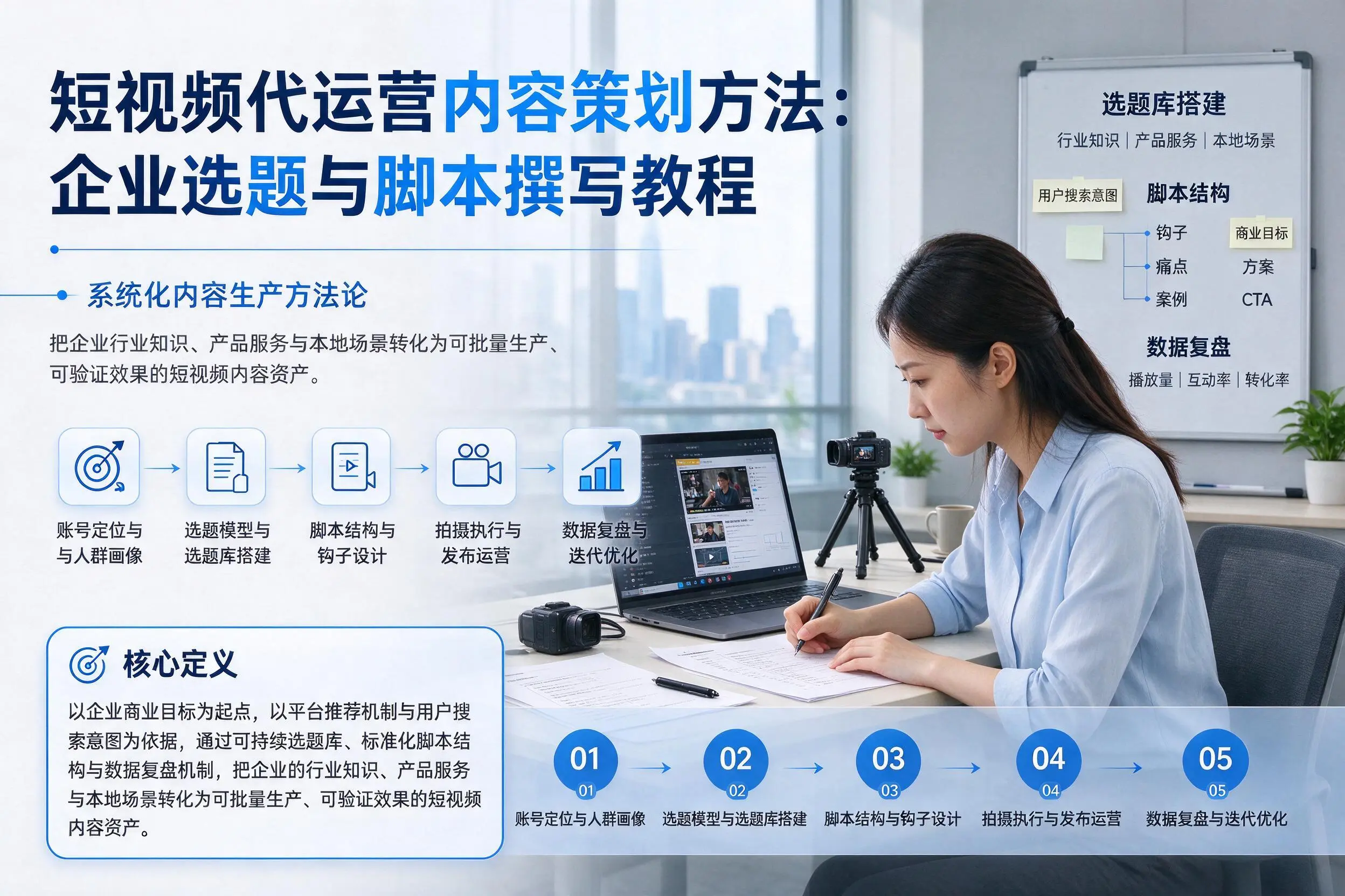 短视频代运营内容策划方法：安徽企业选题与脚本撰写教程