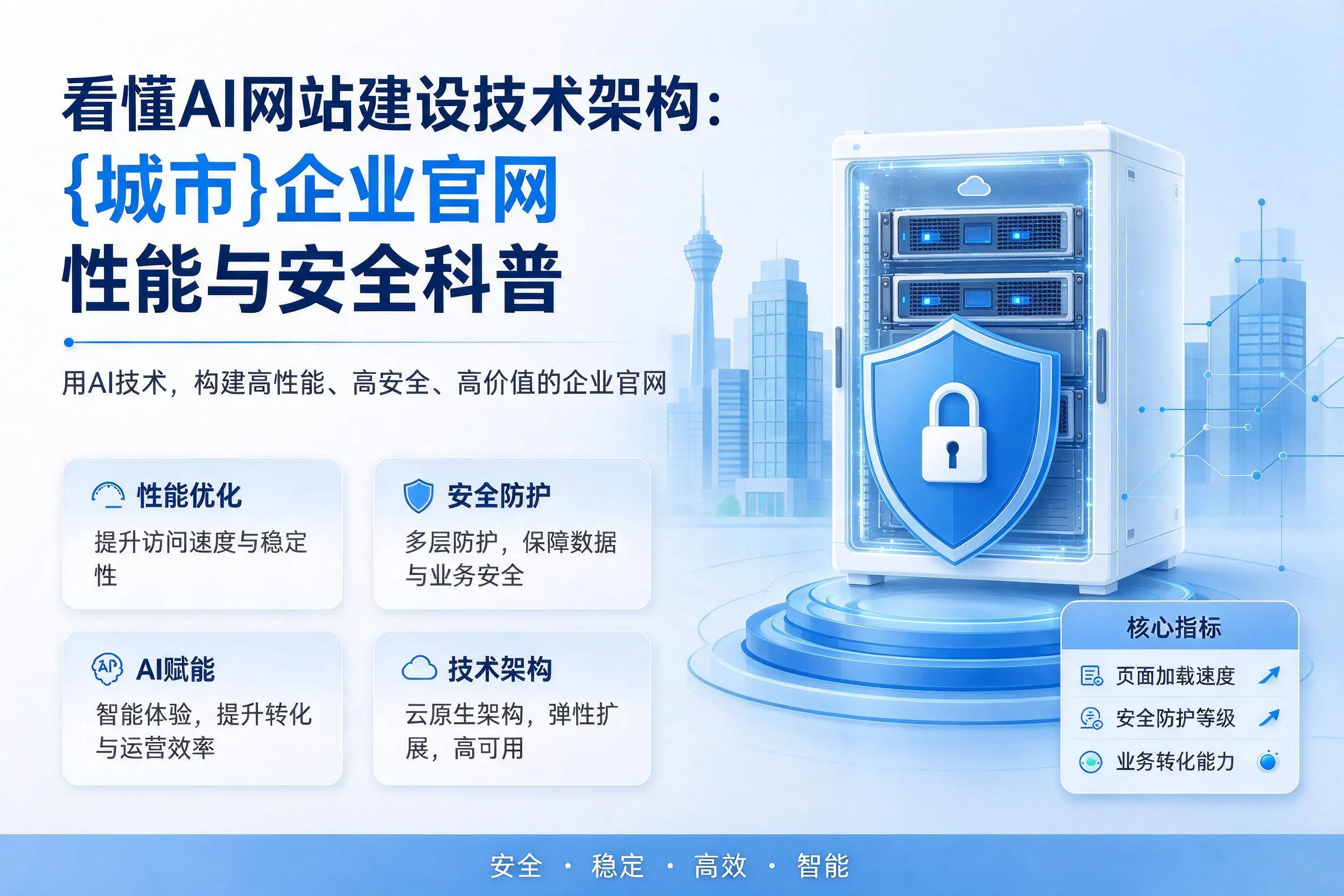 看懂AI网站建设技术架构：安徽企业官网性能与安全科普