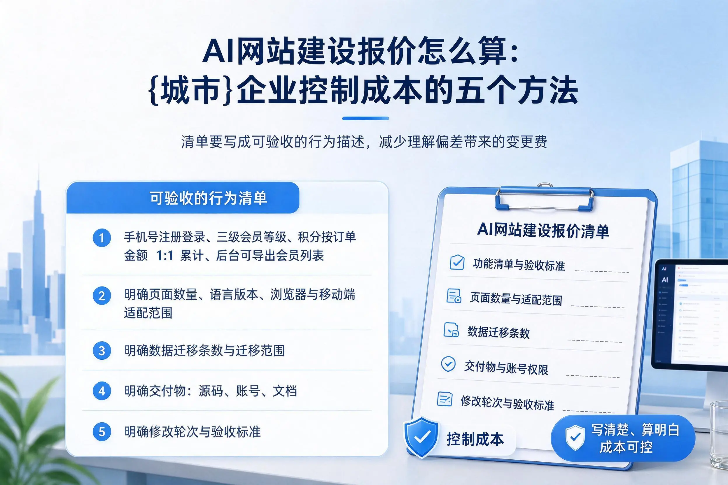 AI网站建设报价怎么算：安徽企业控制成本的五个方法